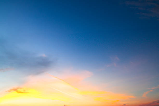 Dark blue and orange color sky sunset