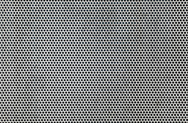 istock Modern close-up of a honeycombed stainless steel mesh 2234982856