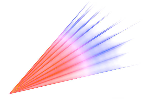 laser light. streaks of light rippling and twisting