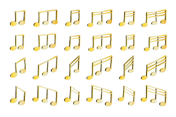 istock Set of 3d music note. Hand drawn musical symbol. Elements for print, web, design, decor, logo 2234985902