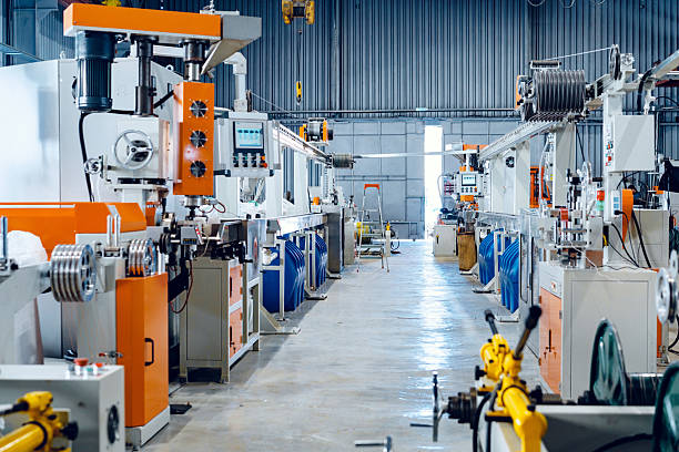 istock Inside the new factory manufacturing electrical cable. Cable production. 2234990406