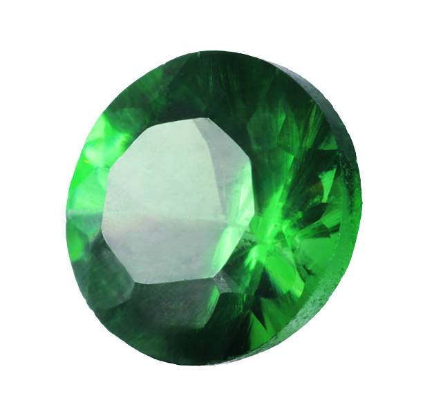 istock One shiny green gemstone isolated on white 2234994100
