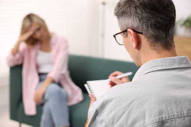 istock Professional psychologist working with patient in office, selective focus 2234995501