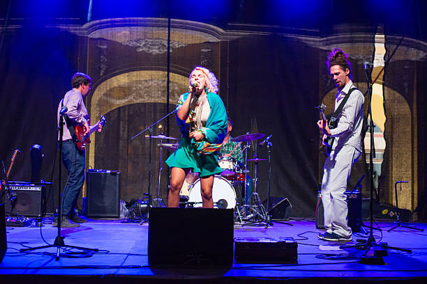 istock Rock band playing on the concert 2234999971