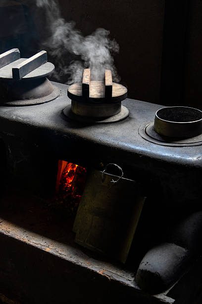 Retro Japanese Kamado Stove in Old House