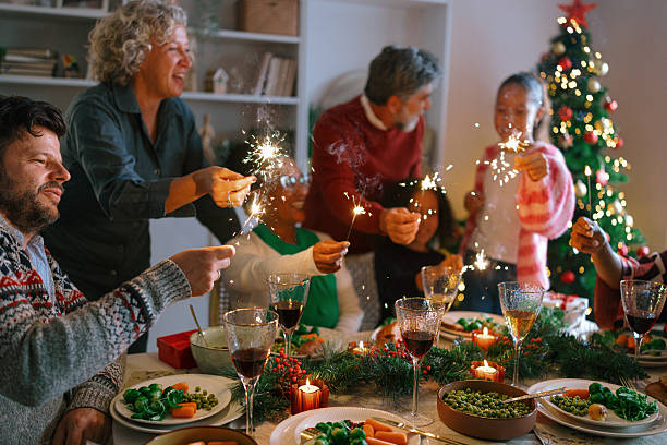 istock Christmas Celebration with Sparklers 2235007460