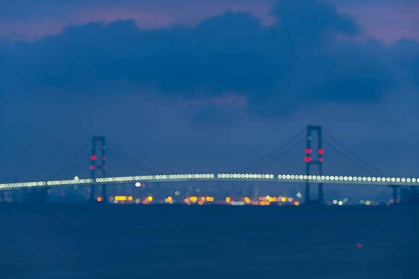 out of focus cross-sea bridge