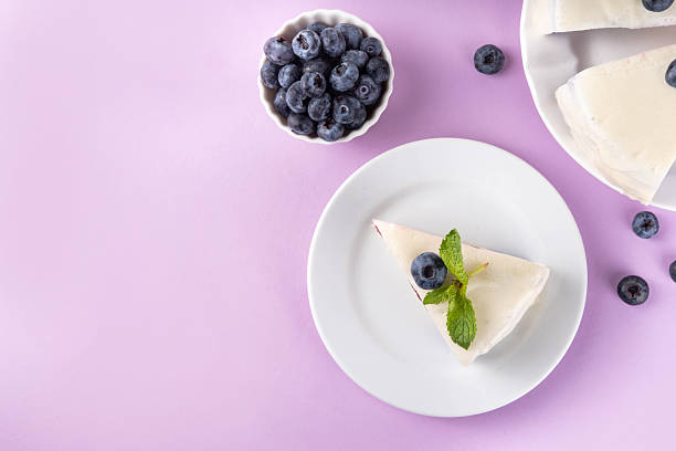 istock Tasty berry layered mousse tart cake with blueberries 2235014105
