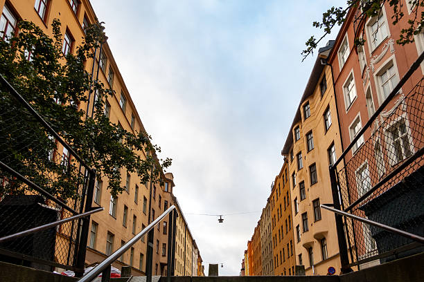 Stockholm, Sweden Old steps  on Tomtebogatan in the Kungsholmen district in the early morning.