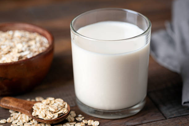 istock Oat milk in glass 2235025827