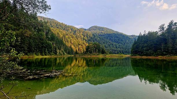 istock Weitsee lake in Alps in Bavaria in autum 2235038193