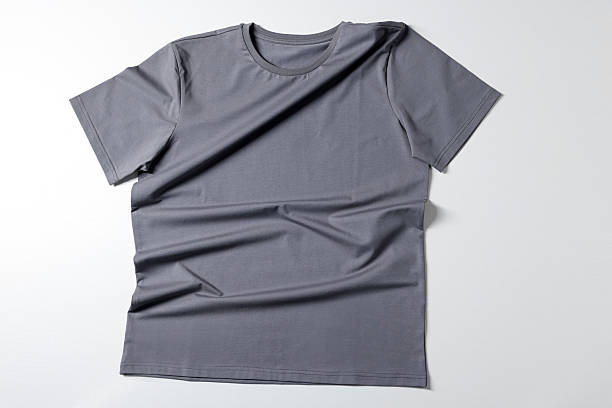 istock One t-shirt on light background, top view 2235039119