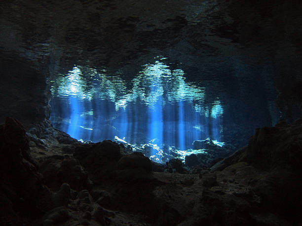 istock Cave formations in cenotes, Yucatan Peninsula, Mexico, underwater photograph 2235042625