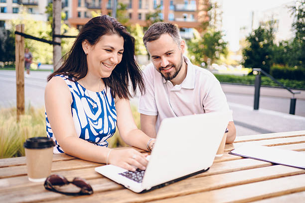 istock Business partners working outdoors 2235055911
