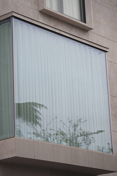 istock Modern building design with a large glass window showcasing nature 2235061951