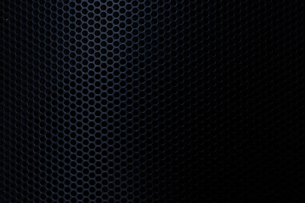 istock Black iron speaker grid texture. Speaker mesh as background,Black close-up macro technology background. 2235064358