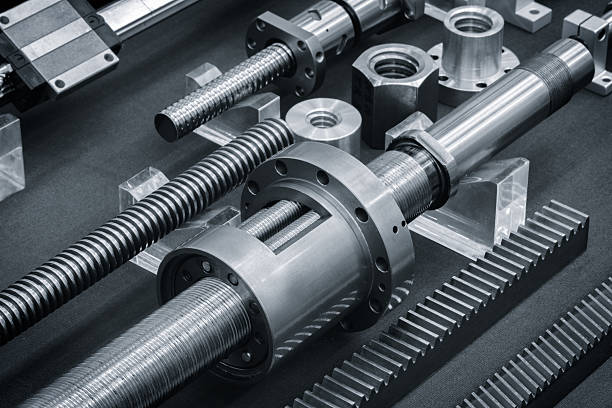 istock collection gears screws are displayed. Concept of precision and technicality, as the various parts are arranged in a neat and organized manner 2235066135