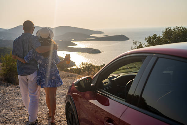 istock Sunset Embrace on the Open Road 2235073726