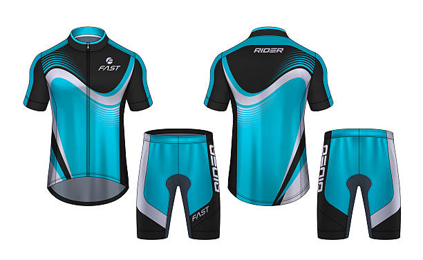 istock Cycling Jerseys mockup t-shirt sport design template uniform for bicycle apparel 2235091996