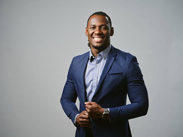 Studio portrait headshots of a black man.