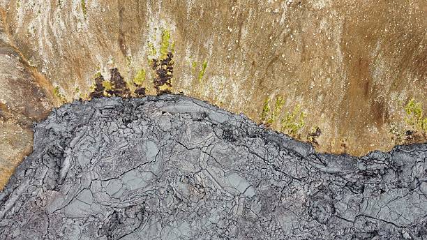 istock Solidified black lava field in Iceland after recent eruption 2235100647