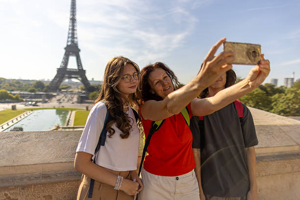istock A family of three exploring Paris 2235102699