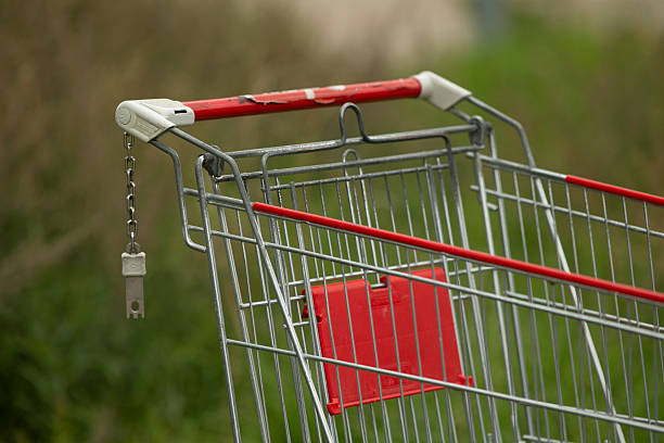 istock A shopping cart with an eyecatching red tag that is attached to it 2235118493