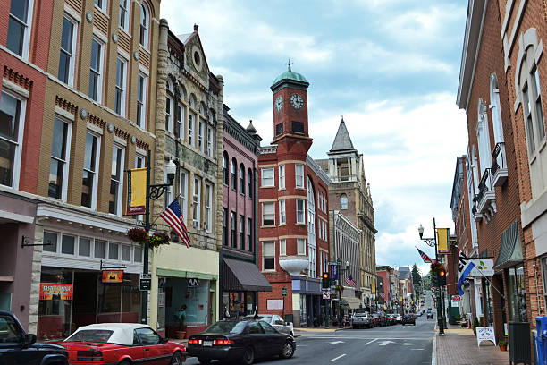 Staunton, Virginia USA June 12, 2015 - Historic Downtown  buildings