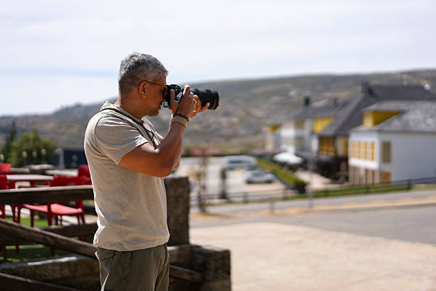 istock Tourist taking a photo in Serra da Estrela 2235127359