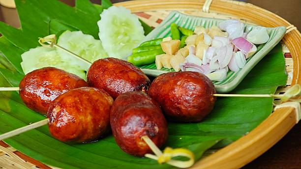 istock Isaan style sausage. Northeastern Sausage. 2235141662