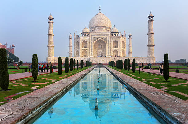 istock Taj Mahal with reflecting pool in Agra, Uttar Pradesh, India 2235143288