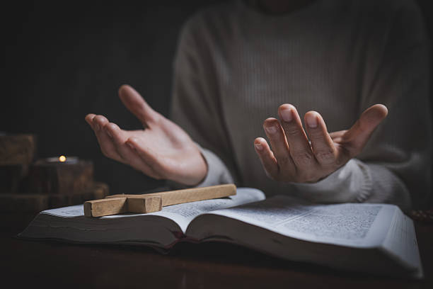 istock Religious concepts, Prayer, bible and hands praying for religion. 2235146608