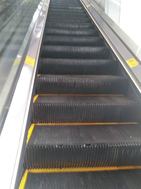 istock Close-Up View of Escalator Steps in Modern Building 2235149004