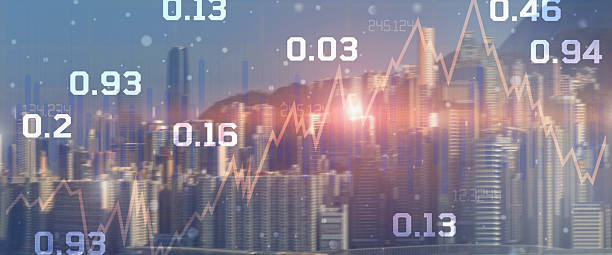 istock Financial background on virtual screen. New 2025 mixed Media finance concept 2235150306
