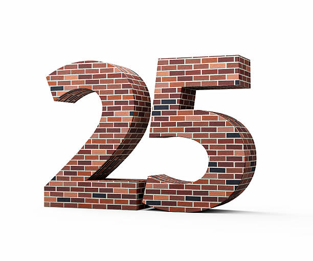 istock Bricks Wall Number Twenty Five 25 Digit Made Of Colored Wall Of Bricks 3D Illustration 2235156254