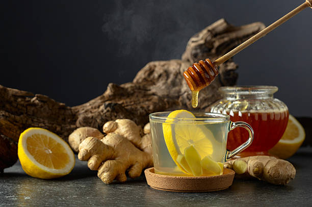istock Ginger tea with lemon and honey. 2235167182
