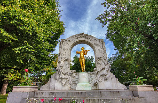 Buenos Aires, Argentina - March 15, 2020: The sculpture The Wounded Centaur by French artist Antoine Bourdelle is located in Plaza Rubén Darío. The bronze work, dating from 1914, depicts the centaur Chiron in agony after being wounded by Hercules.