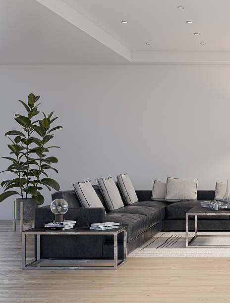 istock Large luxury modern bright interiors Living room mockup illustration 3D rendering image 2235168472