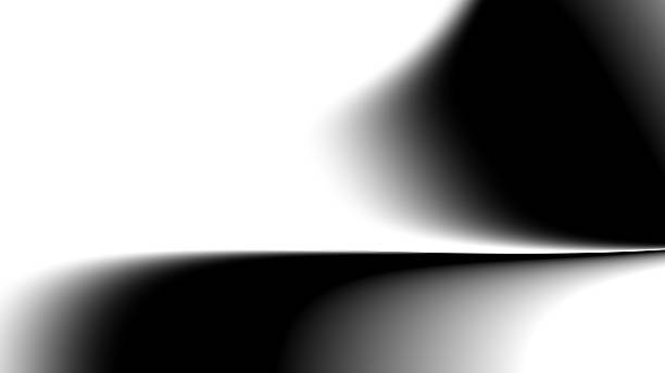 Blurred transparent gradient background. Elegant black wavy line on Transparent  white background