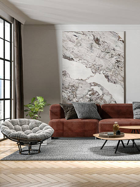 istock Large luxury modern bright interiors Living room mockup illustration 3D rendering image 2235175829