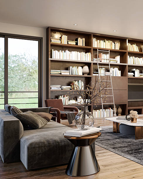 istock Large luxury modern bright interiors Living room mockup illustration 3D rendering image 2235175850