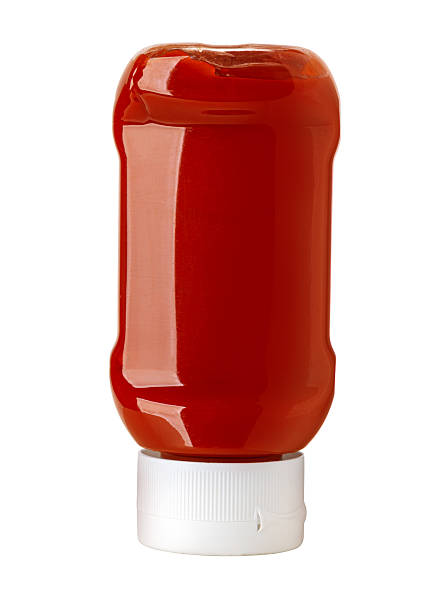 istock Plastic bottle of ketchup on white background 2235178205