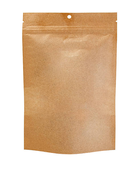 istock Brown paper packaging pouch with transparent background 2235178281