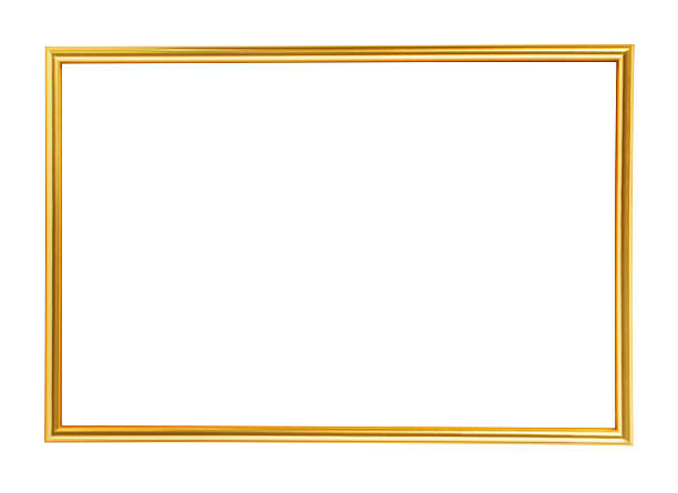 istock Realistic gold picture frame on transparent background isolating frame 2235178285