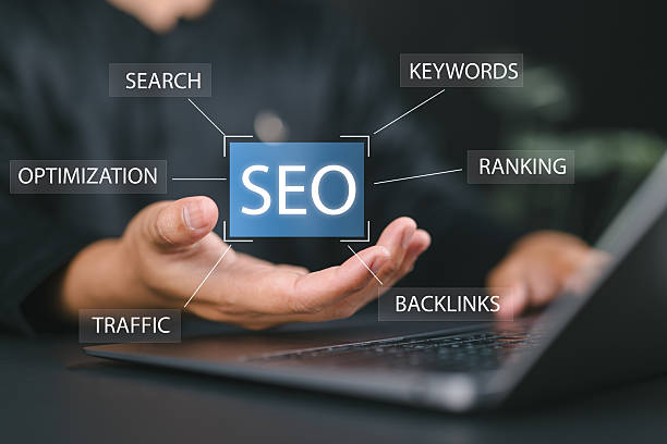 istock Businessman Search engine optimization concept, business technology. SEO concept. Analyze SEO search engine optimization for promoting ranking traffic on the website. 2235179046
