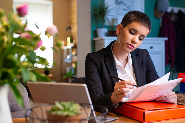 istock Young businesswoman working from home 2235181496