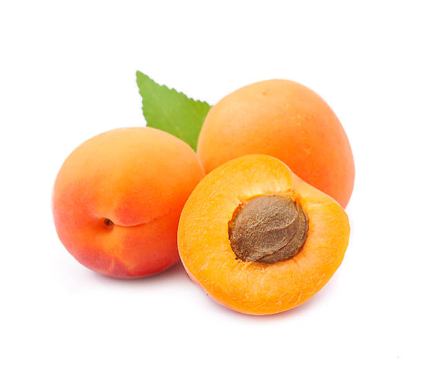 istock Sweet apricot with leaves 2235181815