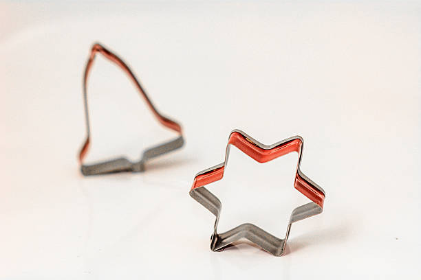 Real photo of a festive cookie cutter isolated on white. A clean and symbolic image representing traditional Christmas baking