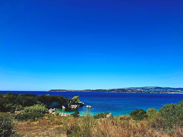 Untamed wild nature meets the endless, restless sea in perfect harmony, Kefalonia, Greece.