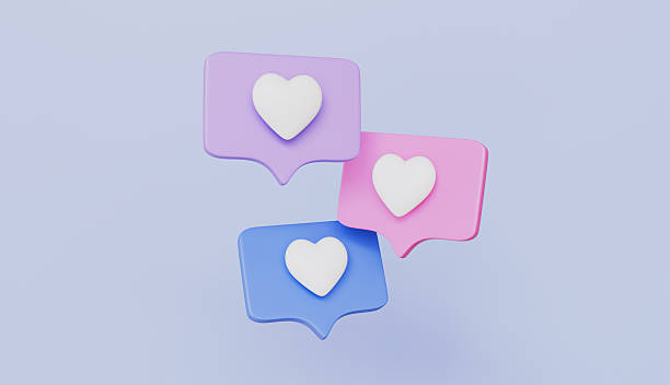 istock Speech bubble with heart, Activity and popularity in social networks, Social media notification 2235187100